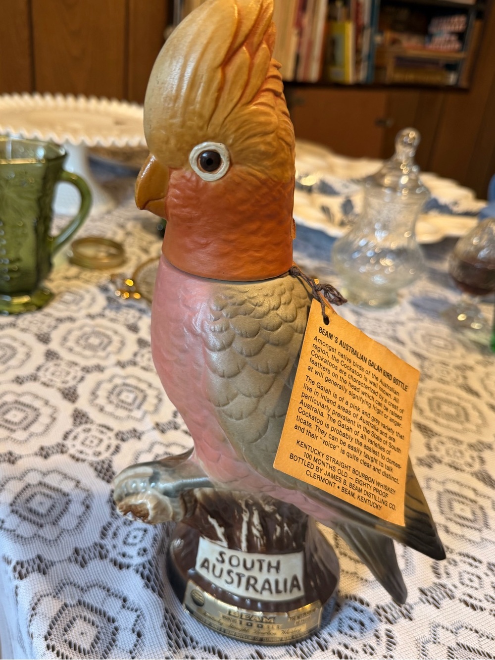 Jim Beam South Australian Whiskey Galah Bird Collectible Bottle